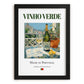 Vinho Verde – Portuguese White Wine, Vinoteca Wall Decor, in sleek black frame