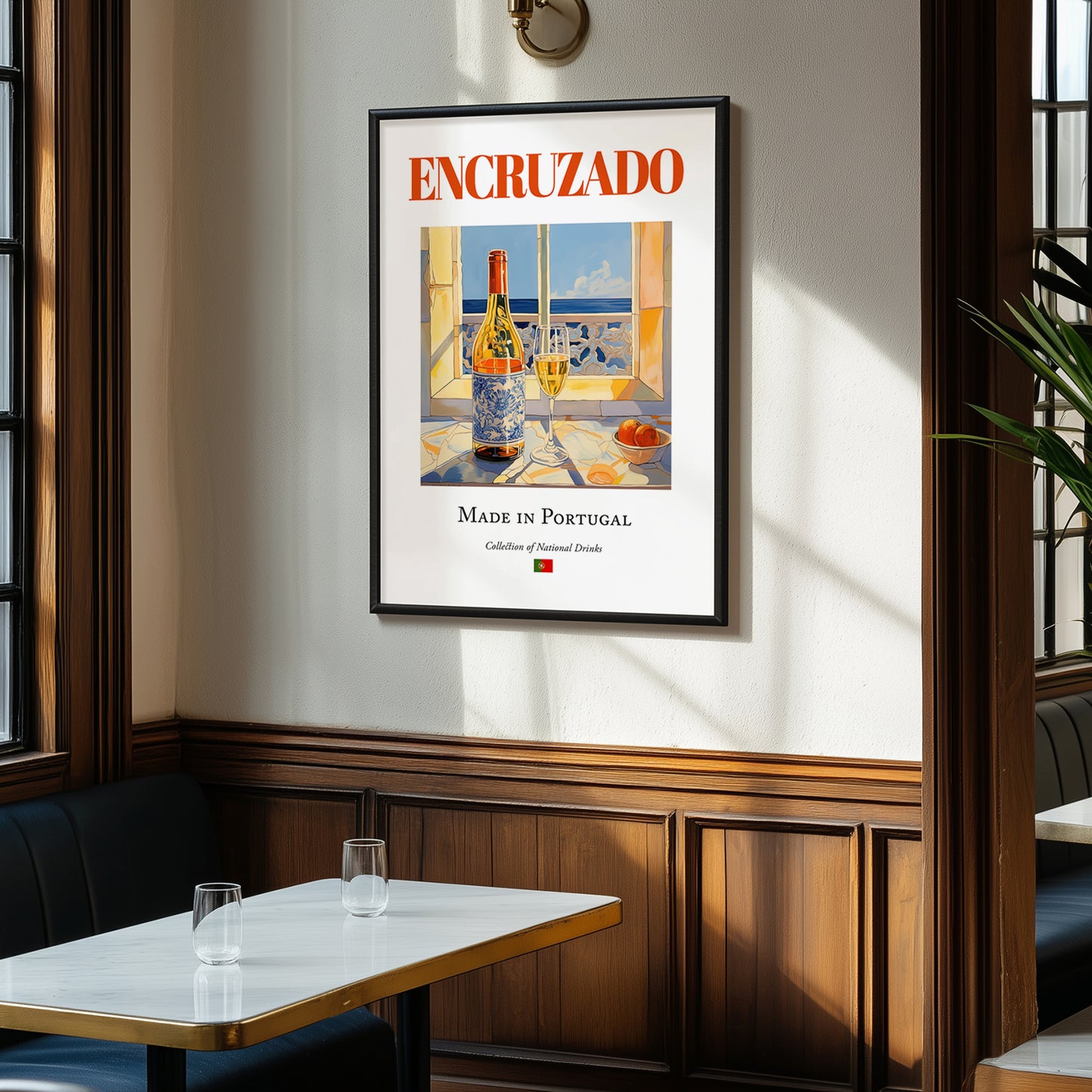 Encruzado – Portuguese White Wine, Bodega Wall Decor, clean layout with no caption