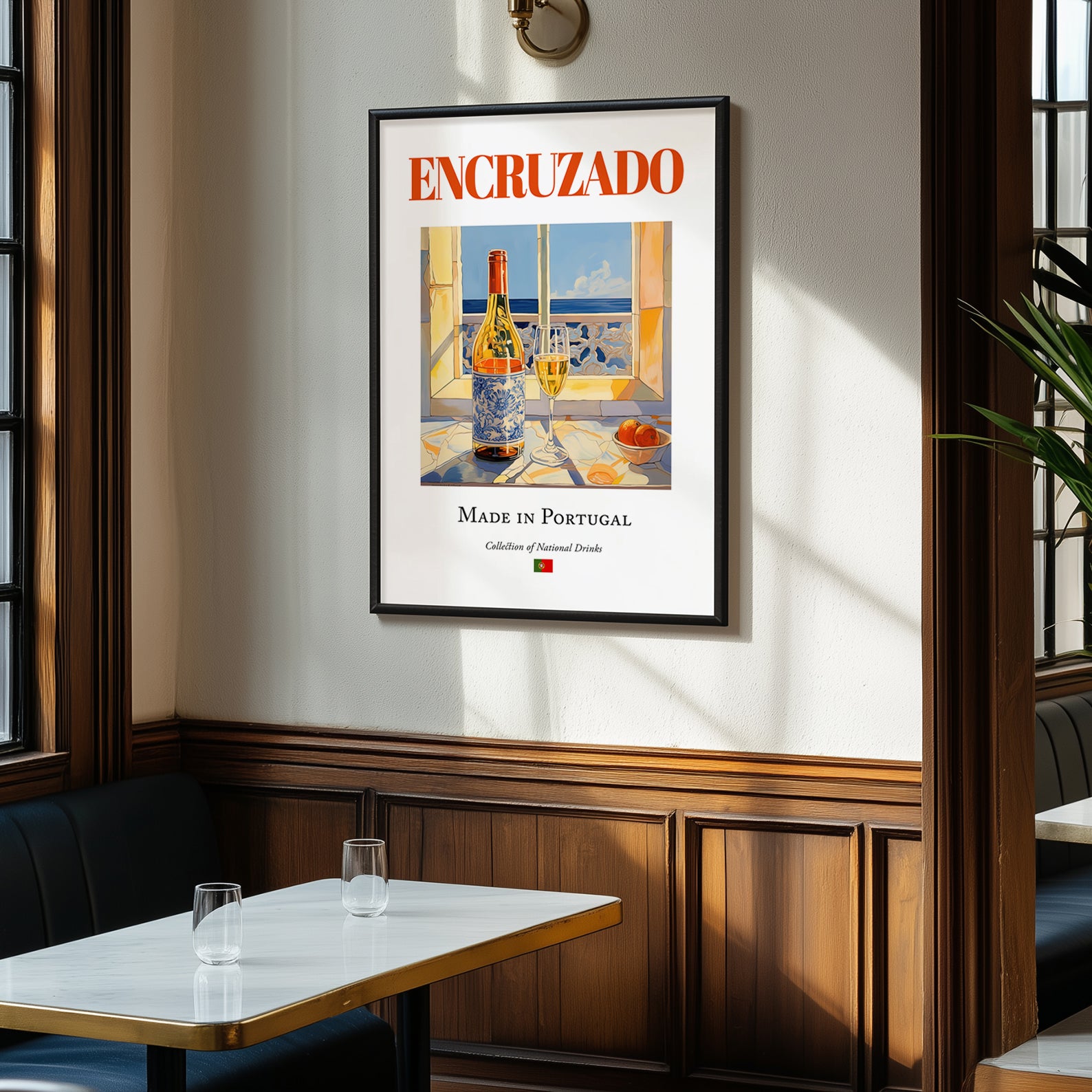 Encruzado – Portuguese White Wine, Bodega Wall Decor, clean layout with no caption