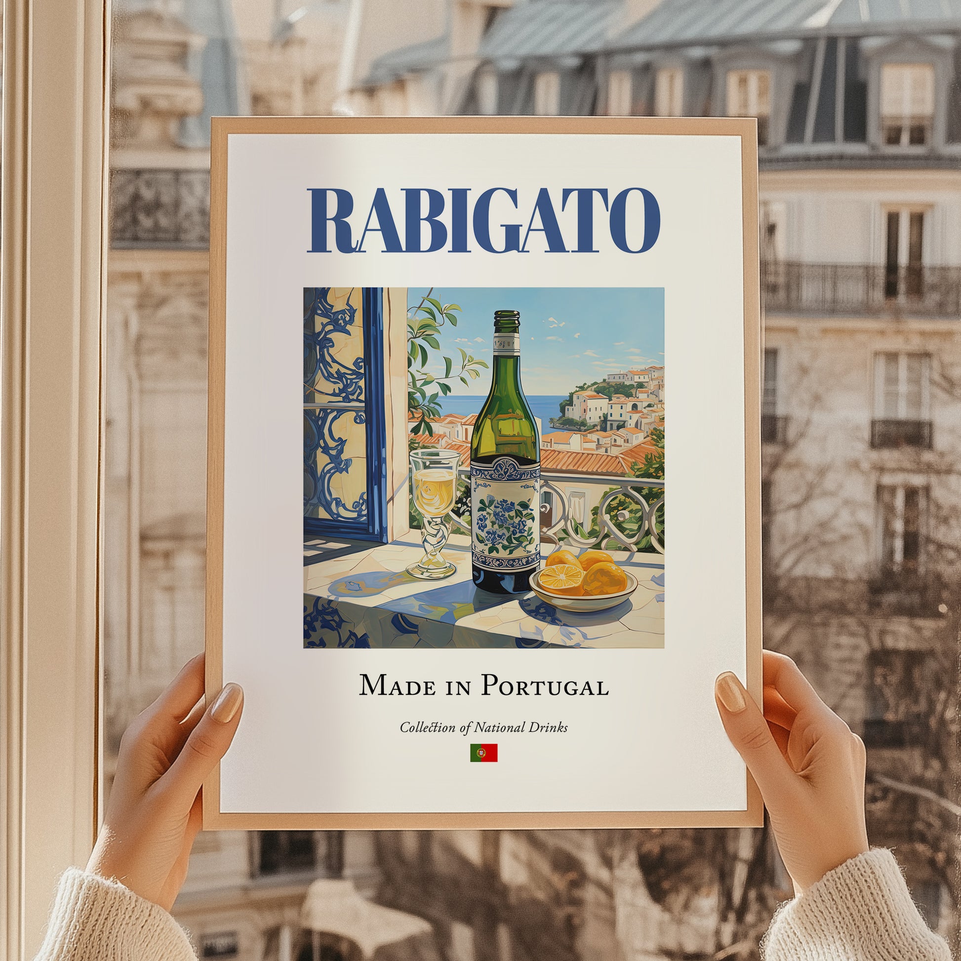Rabigato – Portuguese White Wine, Vinoteca Wall Decor, styled in a charming Paris street view