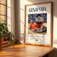 Ginjinha – Portuguese Spirit Drink, Rooftop Terrace Painting, no-text version framed in wood