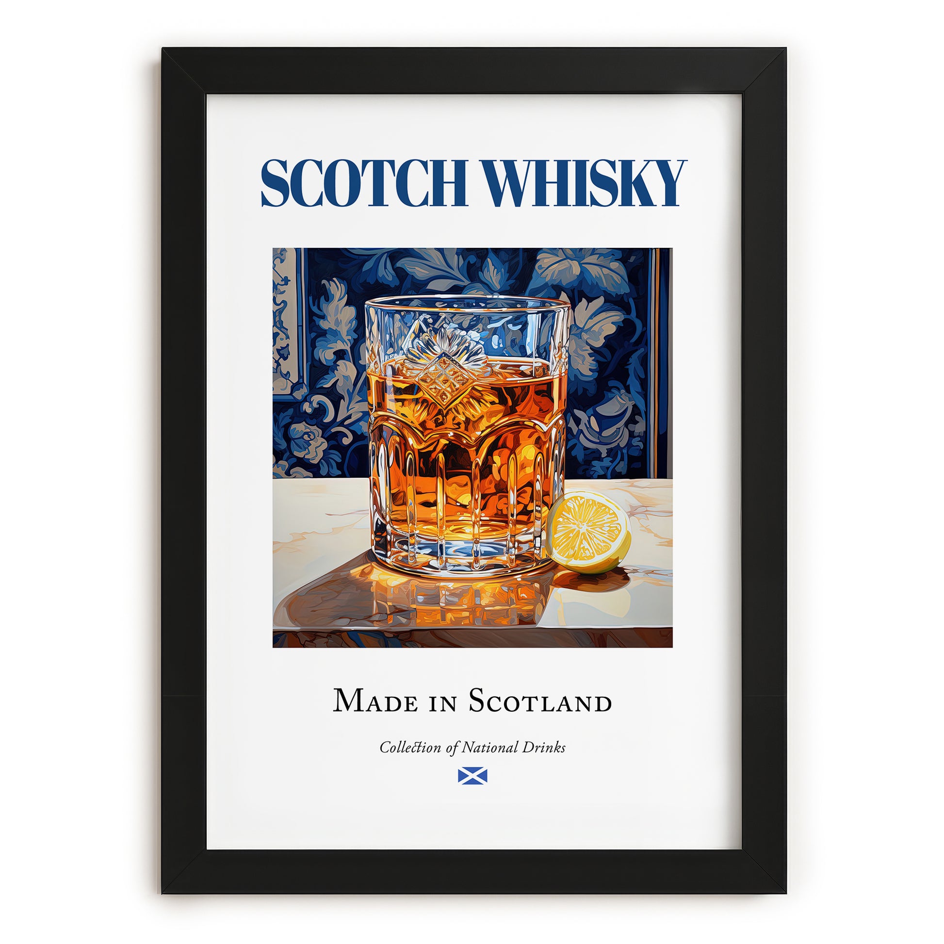 Scotch Whisky – Scottish Spirit Drink, Sky Bar Poster, in sleek black frame