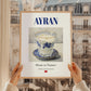 Ayran – Turkish Beverage Drink, Sky Bar Painting, styled in a charming Paris street view