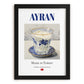 Ayran – Turkish Beverage Drink, Sky Bar Painting, in sleek black frame