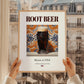 Root Beer – American Beverage Drink, Speakeasy Print, styled in a charming Paris street view