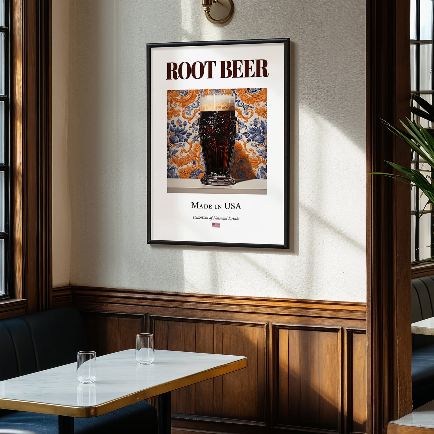 Root Beer – American Beverage Drink, Speakeasy Print, clean layout with no caption