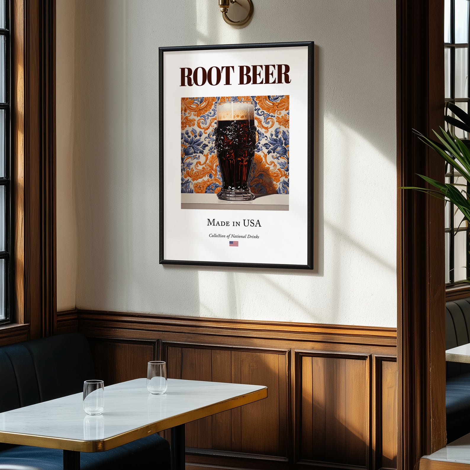 Root Beer – American Beverage Drink, Speakeasy Print, clean layout with no caption