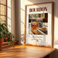 Bourbon – American Spirit Drink, Cocktail Lounge Wall Art, no-text version framed in wood