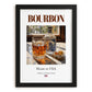 Bourbon – American Spirit Drink, Cocktail Lounge Wall Art, in sleek black frame