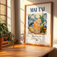Mai Tai – American Cocktail Drink, Cocktail Lounge Wall Art, no-text version framed in wood