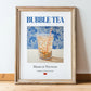 Bubble Tea – Vietnamese Tea, Tea Room Wall Art, in wooden frame leaning on the floor