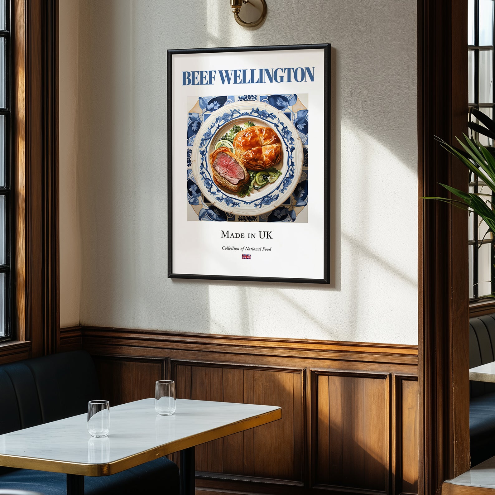 Beef Wellington – English Meat Dish, Farmhouse Kitchen Poster, clean layout with no caption