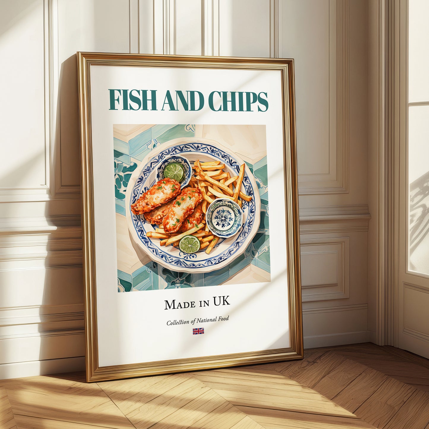 Fish and Chips – English Dish, Food Bar Poster