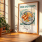 Fish and Chips – English Dish, Food Bar Poster, no-text version framed in wood