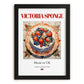 Victoria Sponge – English Dessert Dish, Fine Dining Restaurant Poster, in sleek black frame