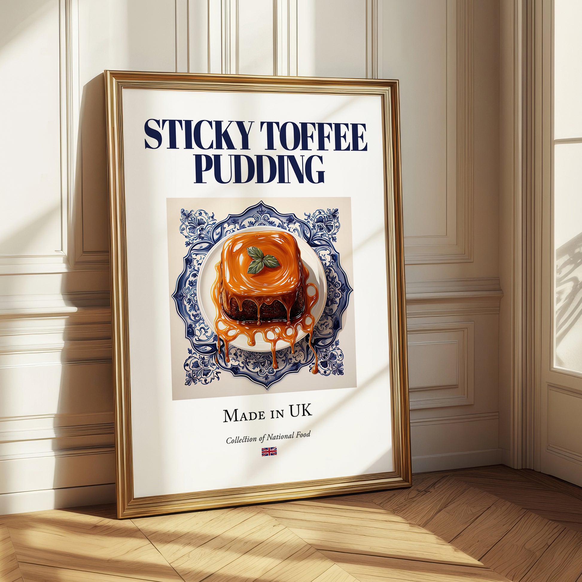 Sticky Toffee Pudding – English Dessert Dish, Café Wall Decor