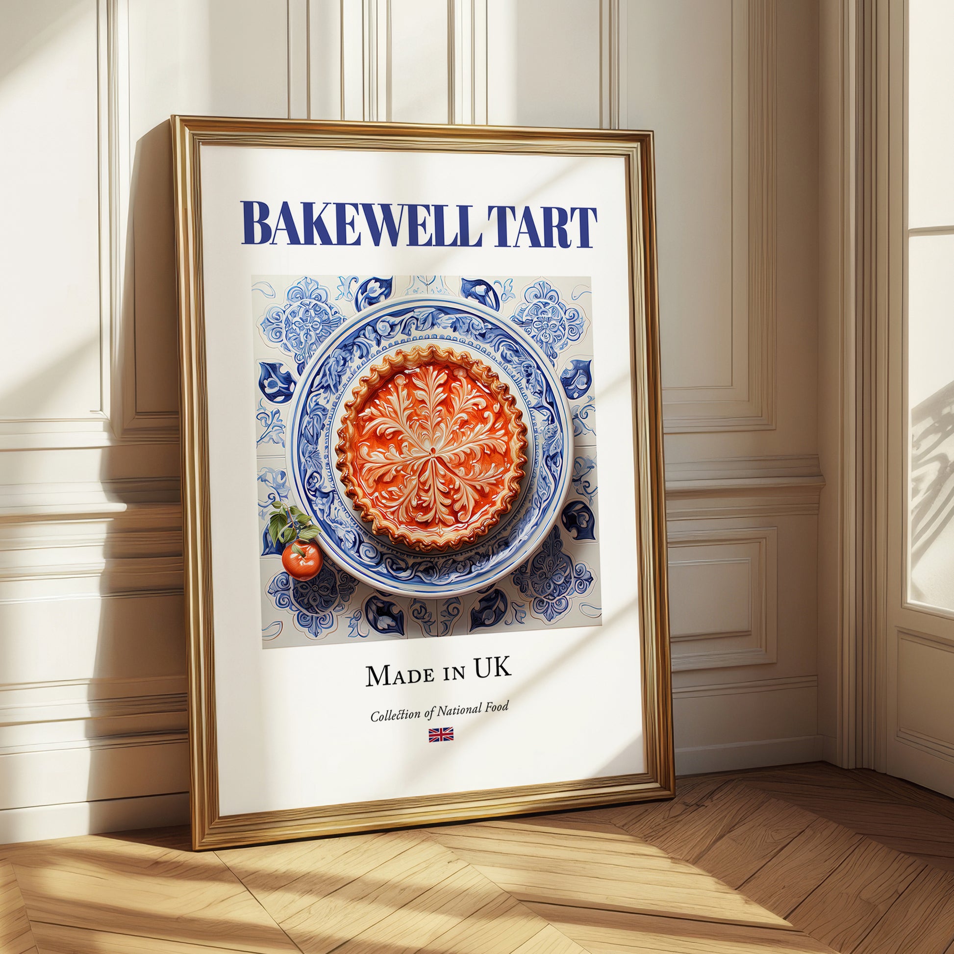 Bakewell Tart – English Dessert Dish, Farmhouse Kitchen Wall Art