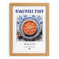 Bakewell Tart – English Dessert Dish, Farmhouse Kitchen Wall Art, set in oak frame