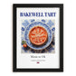 Bakewell Tart – English Dessert Dish, Farmhouse Kitchen Wall Art, in sleek black frame