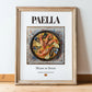 Paella – Spanish Dish, Restaurant Wall Art, in wooden frame leaning on the floor