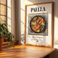 Paella – Spanish Dish, Restaurant Wall Art, no-text version framed in wood