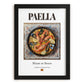 Paella – Spanish Dish, Restaurant Wall Art, in sleek black frame