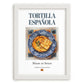 Tortilla Española (Spanish Omelette) – Spanish Dish, Bistro Illustration, placed in minimal white frame