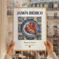 Jamón Ibérico – Spanish Meat Dish, Restaurant Poster, styled in a charming Paris street view