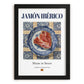 Jamón Ibérico – Spanish Meat Dish, Restaurant Poster, in sleek black frame