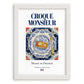 Croque Monsieur – French Snack Dish, Brasserie Poster, placed in minimal white frame