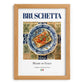 Bruschetta – Italian Snack Dish, Café Wall Art, set in oak frame