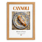 Cannoli – Italian Dessert Dish, Brasserie Wall Art, set in oak frame