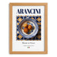 Arancini – Italian Snack Dish, Farmhouse Kitchen Poster, set in oak frame
