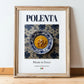 Polenta – Italian Dish, Tavern Wall Art, in wooden frame leaning on the floor