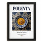 Polenta – Italian Dish, Tavern Wall Art, in sleek black frame