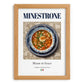 Minestrone – Italian Soup Dish, Restaurant Wall Art, set in oak frame