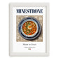 Minestrone – Italian Soup Dish, Restaurant Wall Art, placed in minimal white frame