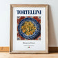 Tortellini – Italian Pasta, Restaurant Poster, in wooden frame leaning on the floor