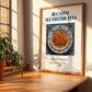 Bucatini all'Amatriciana – Italian Pasta, Trattoria Painting, no-text version framed in wood