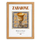 Zabaione – Italian Dessert Dish, Bistro Print, set in oak frame