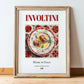 Involtini – Italian Meat Dish, Brasserie Poster, in wooden frame leaning on the floor