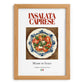 Insalata Caprese – Italian Salad Dish, Food Bar Painting, set in oak frame
