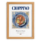 Cioppino – Italian Soup Dish, Restaurant Poster, set in oak frame