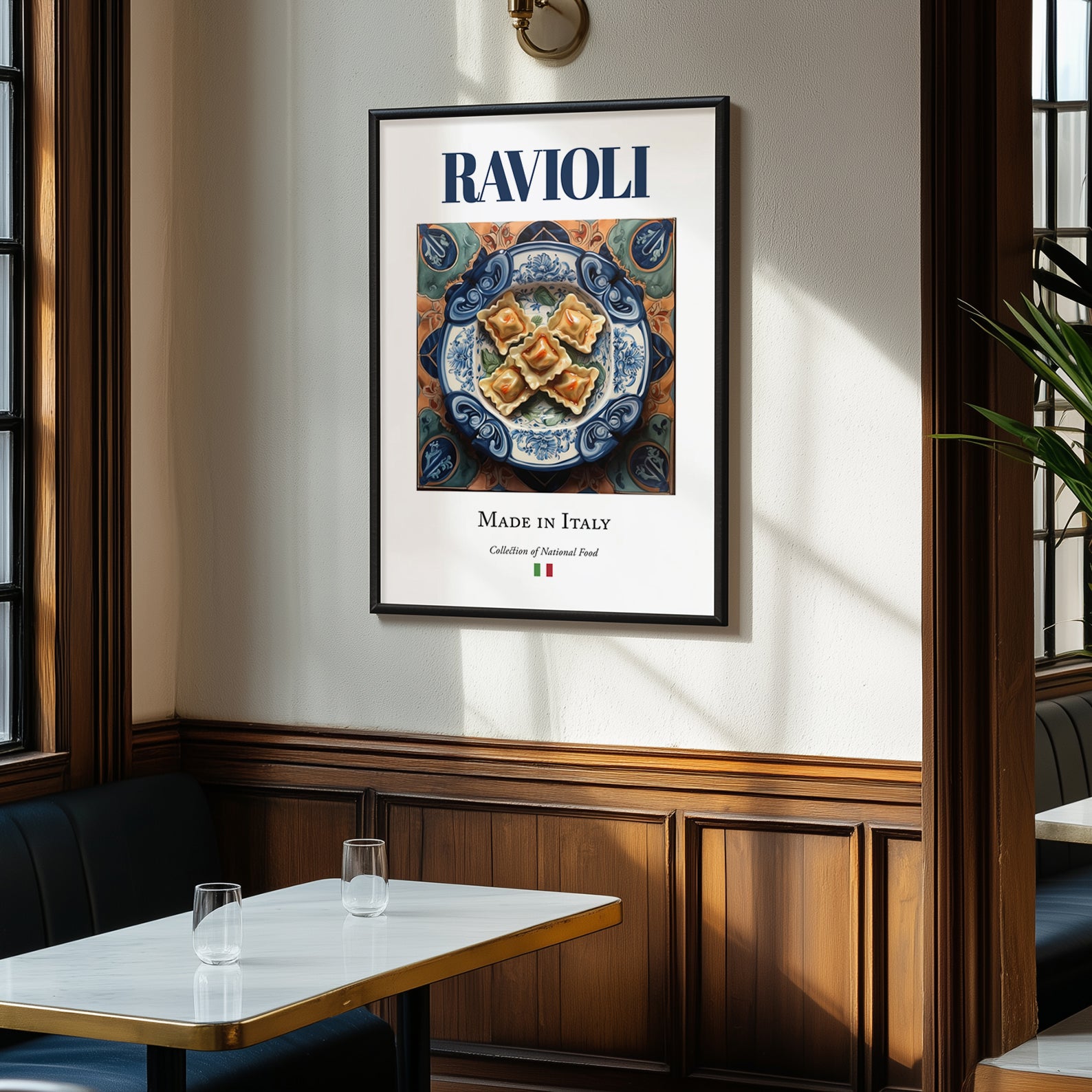 Ravioli – Italian Pasta, Osteria Print, clean layout with no caption