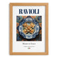 Ravioli – Italian Pasta, Osteria Print, set in oak frame