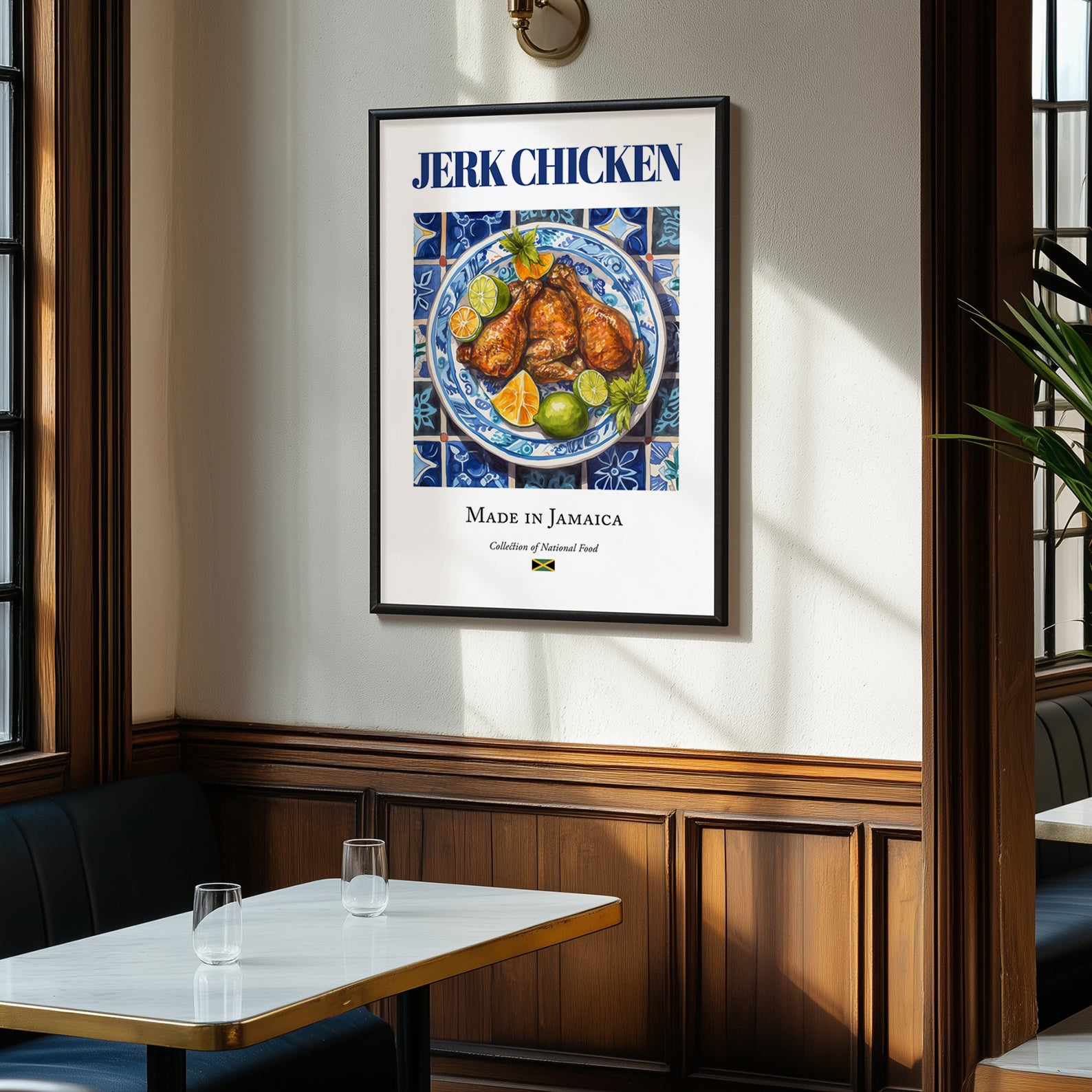 Jerk Chicken – Jamaican Meat Dish, Tavern Still Life, clean layout with no caption