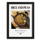 Rice and Peas – Jamaican Rice Dish, Food Bar Still Life, in sleek black frame