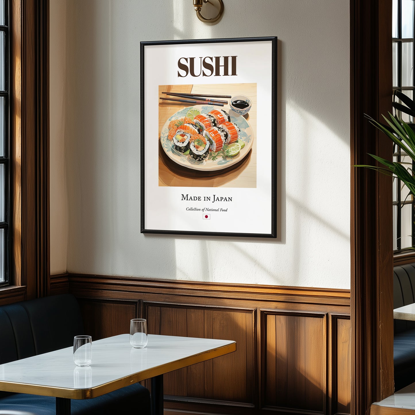 Sushi – Japanese Dish, Tavern Wall Art, clean layout with no caption