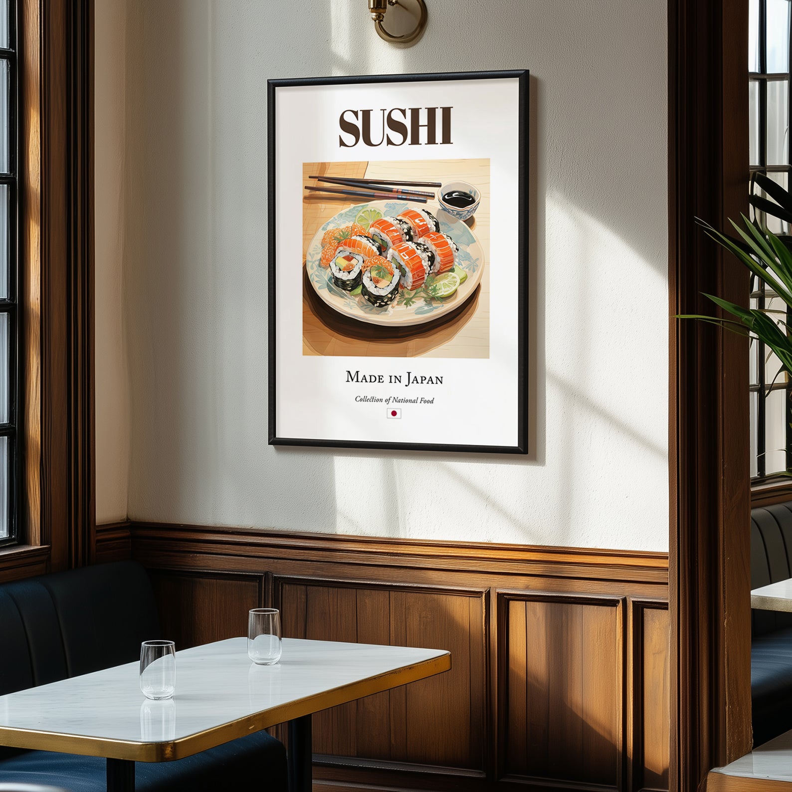 Sushi – Japanese Dish, Tavern Wall Art, clean layout with no caption
