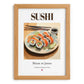 Sushi – Japanese Dish, Tavern Wall Art, set in oak frame